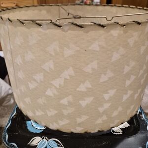Geometric Patterned Beige Lampshade